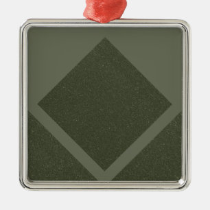 Moss Green Gerahmt Diamond Ornament Aus Metall