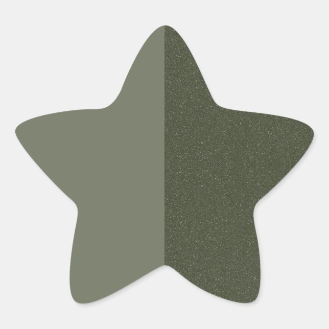Moss Green Glitzer Sternexplosion Sticker - Anpass (Vorderseite)
