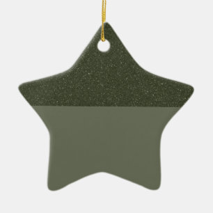 Moss Green Glitzer Top Star Ornament - Anpassen