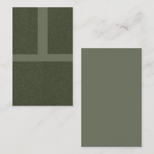 Moss Green Grid Modern Business Card - Anpassen Visitenkarte (Vorne/Hinten)