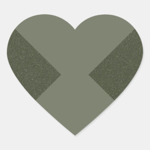 Moss Green Heart Aufkleber