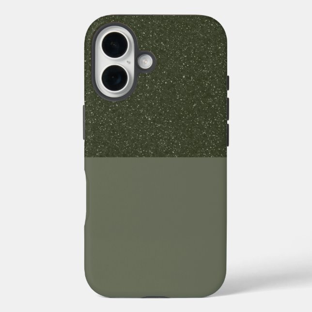 Moss Green iPhone 16 Case - individuell anpassbar (Rückseite)