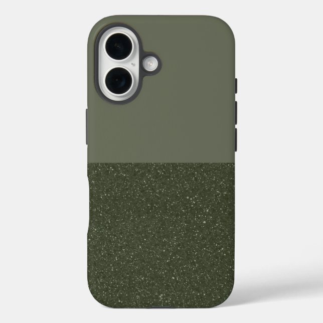Moss Green iPhone 16 Coque à deux tons - Personnal (Verso)