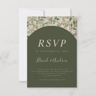 Moss Green Jardin botanique Vintage Qr Code RSVP