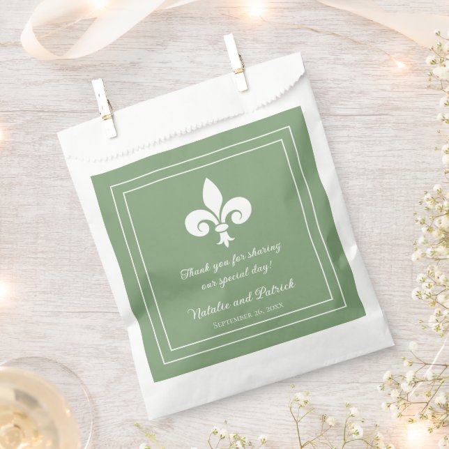 Moss Green Lilie Gastgeschenk Hochzeit Bags Geschenktütchen (Ausgeschnitten)
