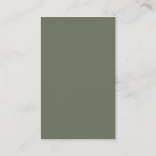 Moss Green Minimal Business Card - individuell anp Visitenkarte