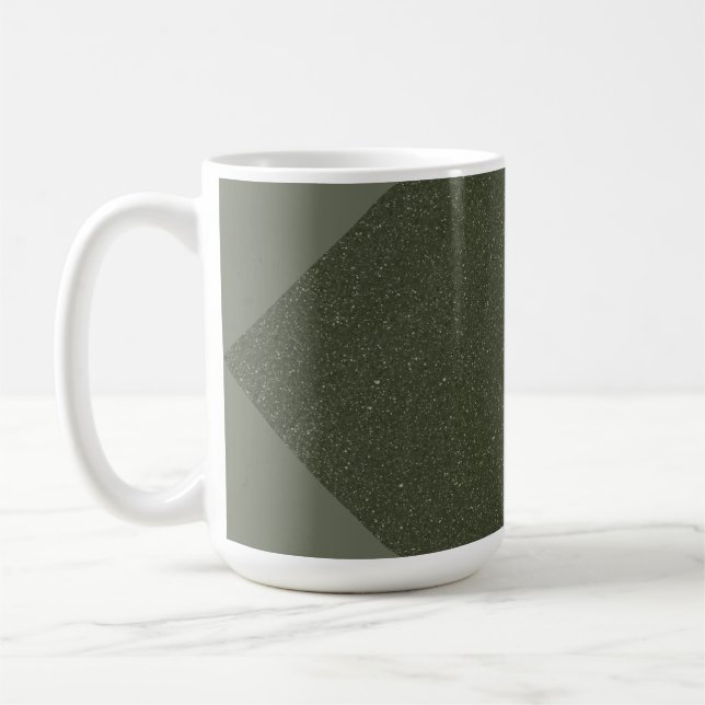 Moss Green Modern Noise Pattern Tasse (Links)