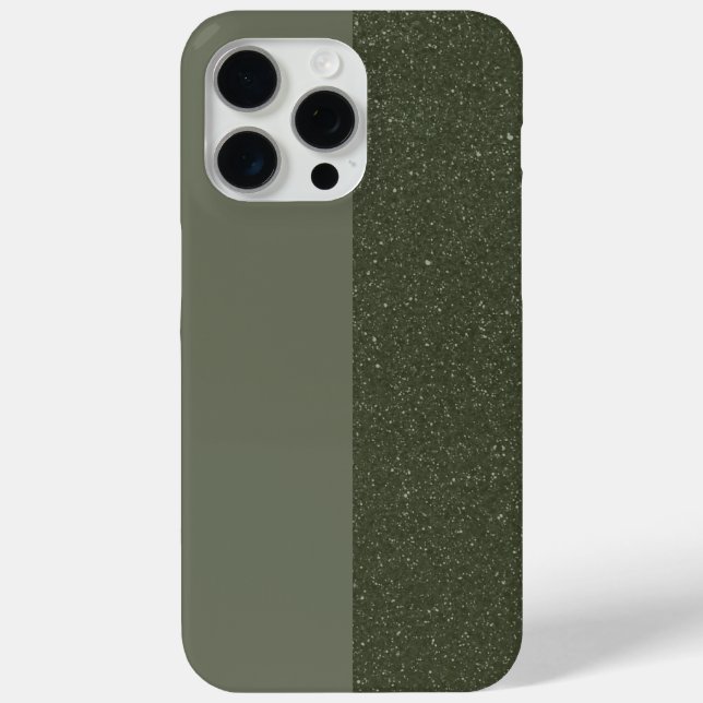 Moss Green Noise iPhone 15 Pro Max Case (Custom) (Rückseite)