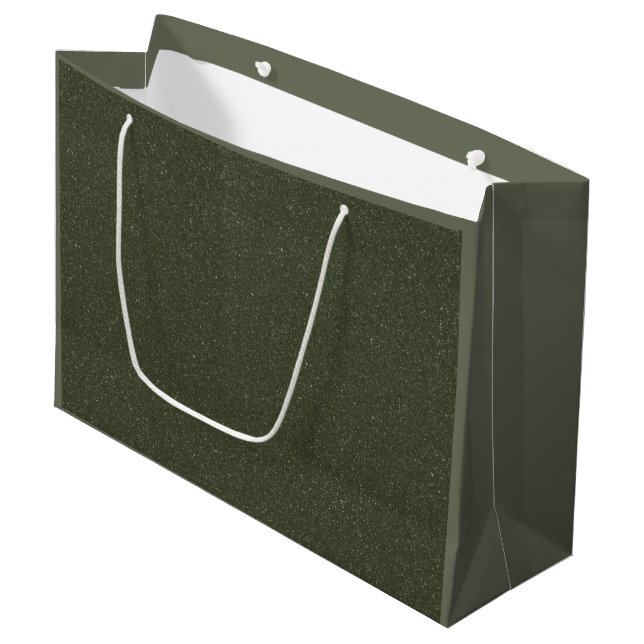 Moss Green Noise Muster Custom Gift Bag Große Geschenktüte (Vorderseite Schrägansicht)