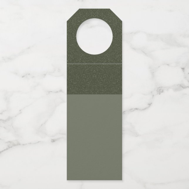 Moss Green Noise-Over-Matte-Flasche - Anpassen Flaschenanhänger (Vorderseite)
