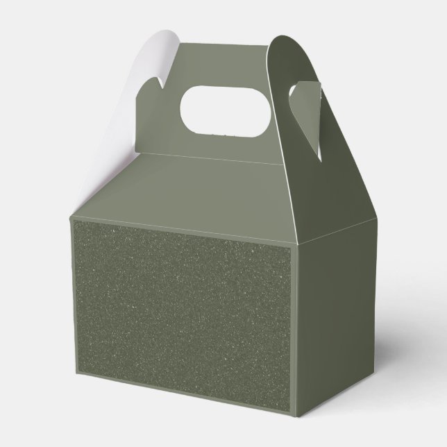 Moss Green Panel Gevor Box mit texturierter Front Geschenkschachtel (Vorderseite)