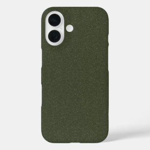 Moss Green Parties scintillant iPhone 16 Coque - P