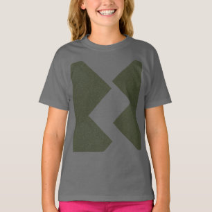 Moss Green Pattern Youth T - Shirt