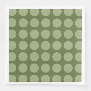 Moss Green Polka Dot Pattern Serviette