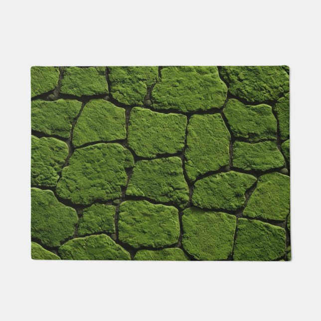 Moss Green Rocks Fußmatte (Vorderseite)