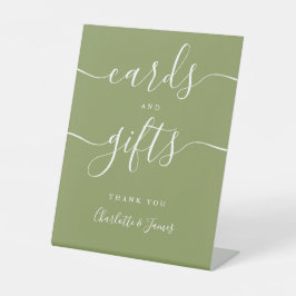 Moss Green Signature Script Cards und Geschenke Sockelschild