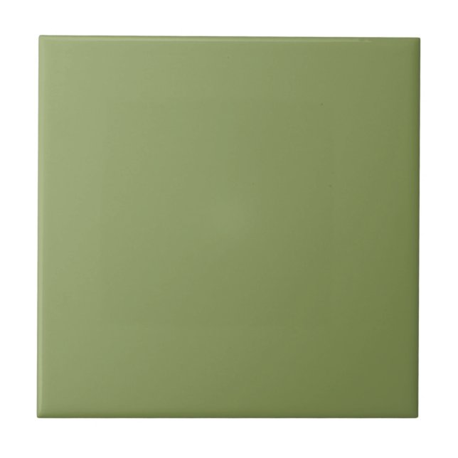 Moss Green Solid Color Fliese (Vorderseite)