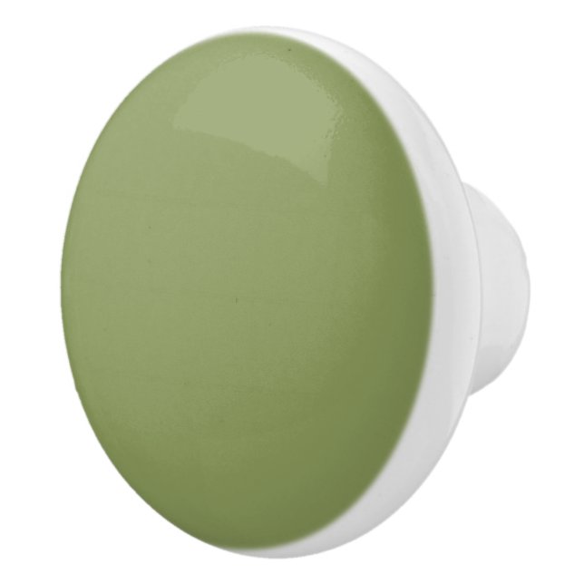 Moss Green Solid Color Keramikknauf (Rechts)