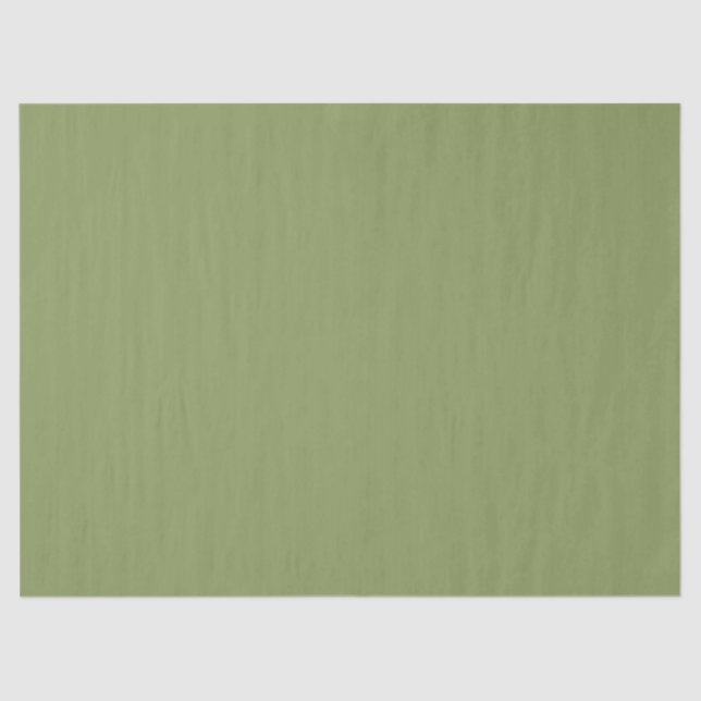 Moss Green Solid Color Seidenpapier (Vorderseite)