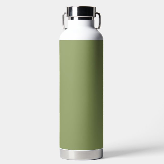 Moss Green Solid Color Trinkflasche (Vorderseite)