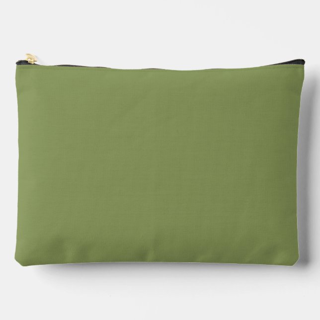 Moss Green Solid Color Zubehörtasche (Vorderseite)