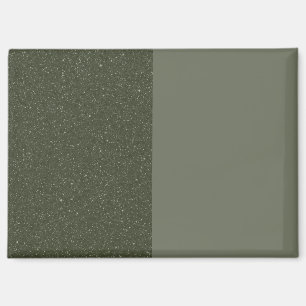 Moss Green Split Design Magnet (benutzerdefinierba
