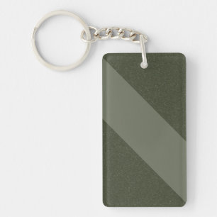 Moss Green Split Diagonal Porte - clé - Personnali