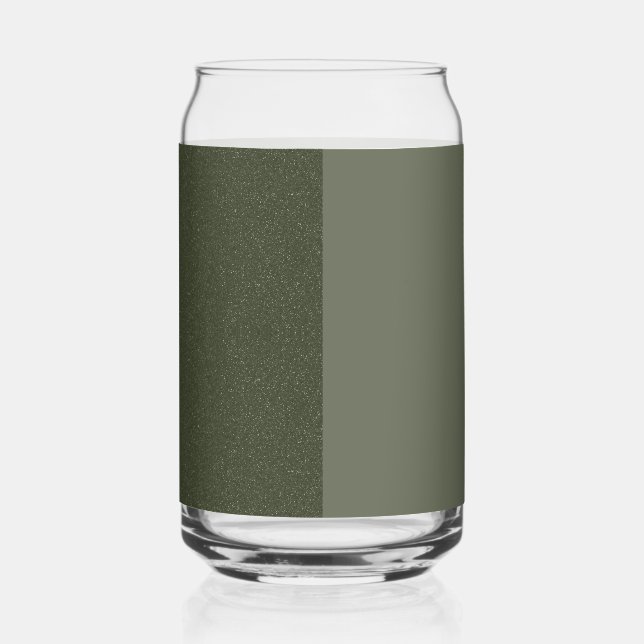 Moss Green Split Glass Dose - Glitzer & Matte Dosenglas (Links)