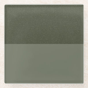 Moss Green Split Glass Untersetzer - individuell e