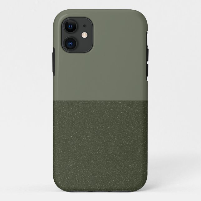 Moss Green Split Texture iPhone 11 Fall - Custom Case-Mate iPhone Hülle (Rückseite)