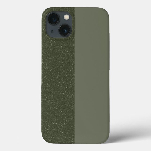 Moss Green Split Texture iPhone 13 Fall - Custom Case-Mate iPhone Hülle (Rückseite)