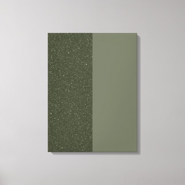 Moss Green Split Texture toile étirée (Recto)