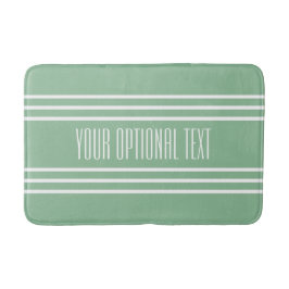 Moss Green Stripes Custom Text Bad Matten