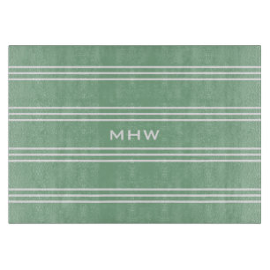 Moss Green Strips für kundenspezifische Monogramm- Schneidebrett
