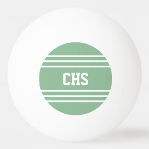 Moss Green Strips kundenspezifische Monogramm Kuge Tischtennisball