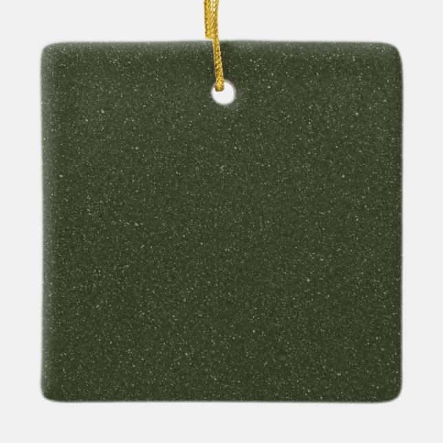 Moss Green Textured Ornament (Vorderseite)