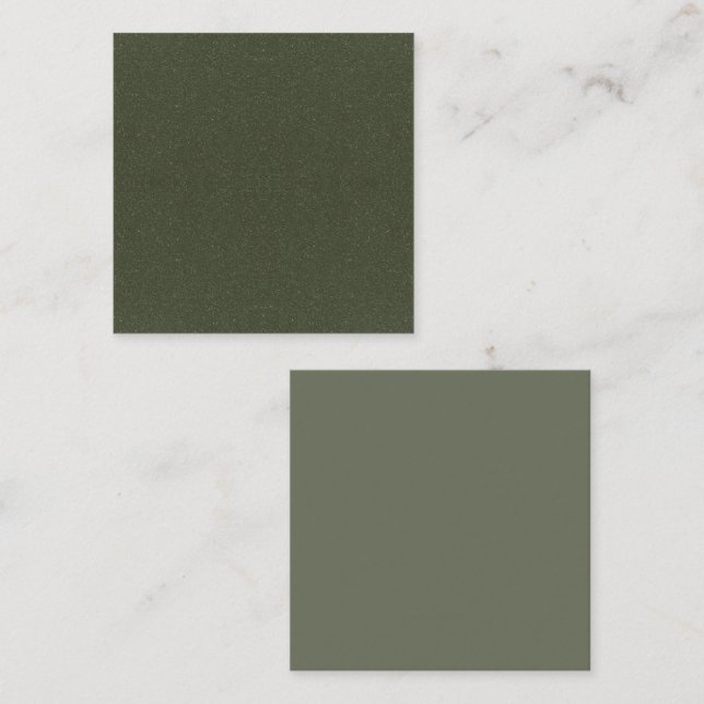 Moss Green Textured & Solid Reference Card - Custo Empfehlungskarte (Vorne/Hinten)