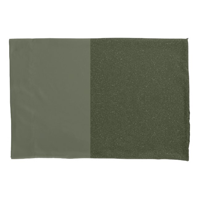 Moss Green Textured Split Pillowcase - Anpassen Kissenbezug (Vorderseite)