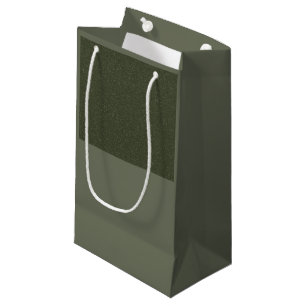 Moss Green Textured Top Geschenktasche - Anpassbar Kleine Geschenktüte