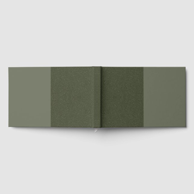 Moss Green Triptych Foil Gästebuch - individuell a (Voll)