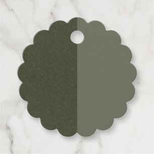 Moss Green Two-Tone-Bevorzugung-Tag - individuell  Geschenkanhänger