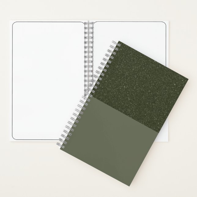 Moss Green Two-Tone Custom Sketchbook Notizbuch (Innen)