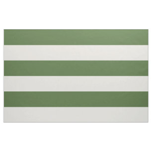 Moss Green und Elfenbeinbreite Streifen großen Umf Stoff