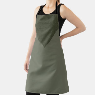 Moss Green V-Cut Speckled Schürze