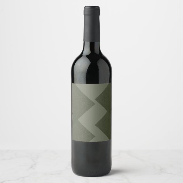 Moss Green Wine Flasche Label Weinetikett (Vorderseite)