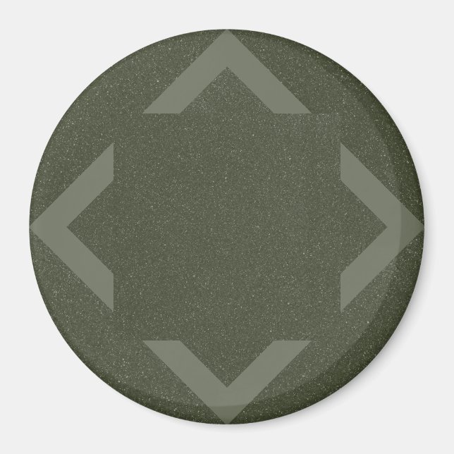 Moss Green Zickzack Magnet Design (Vorne)