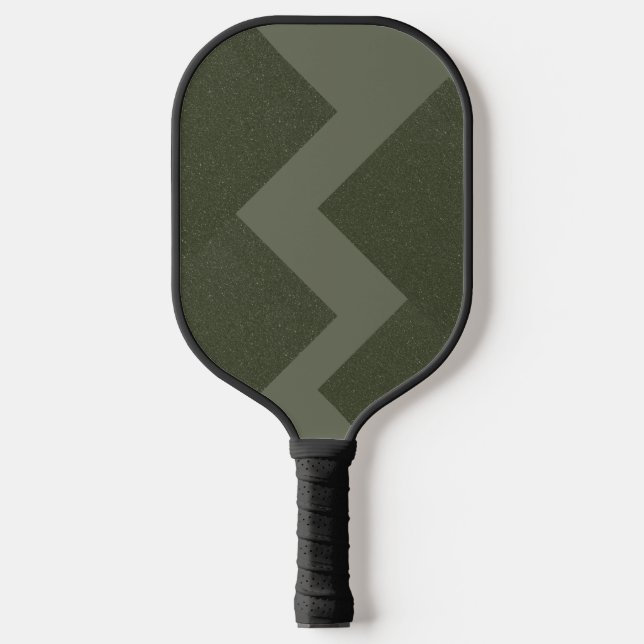 Moss Green Zigzag Custom Pickleball Paddle (Vorderseite)