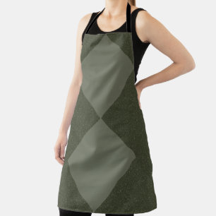 Moss Green Zwei-Diamond-Schürze-Design Schürze