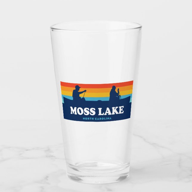 Moss Lake North Carolina Canoe Glas (Vorderseite)