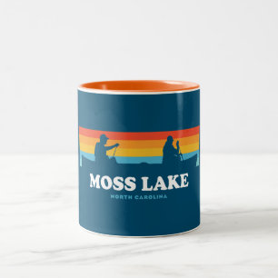 Moss Lake North Carolina Canoe Zweifarbige Tasse